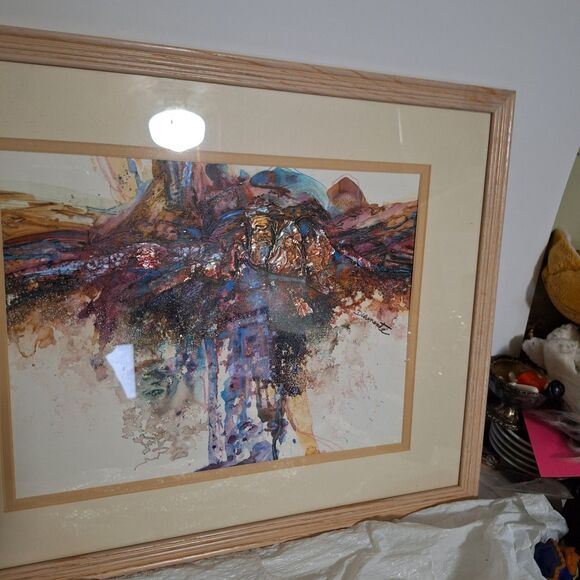 A Diamente Original  Painting Modern Art Abstract Mixed Media Sensory Appeal - Picture 9 of 11